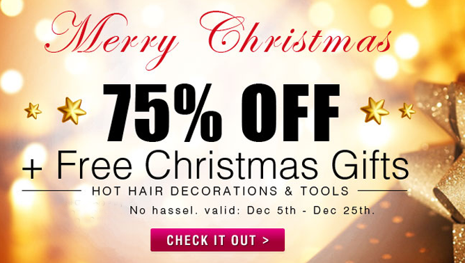 christmas hair extension sale